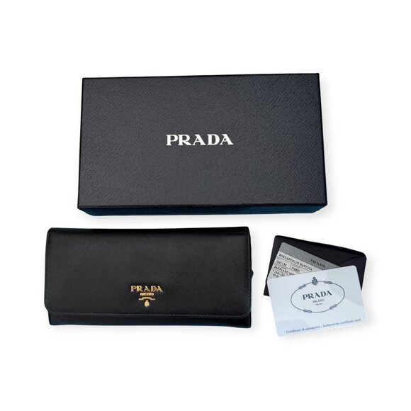 Authentic Prada Large Black Saffiano Leather Wallet - Picture 11 of 11